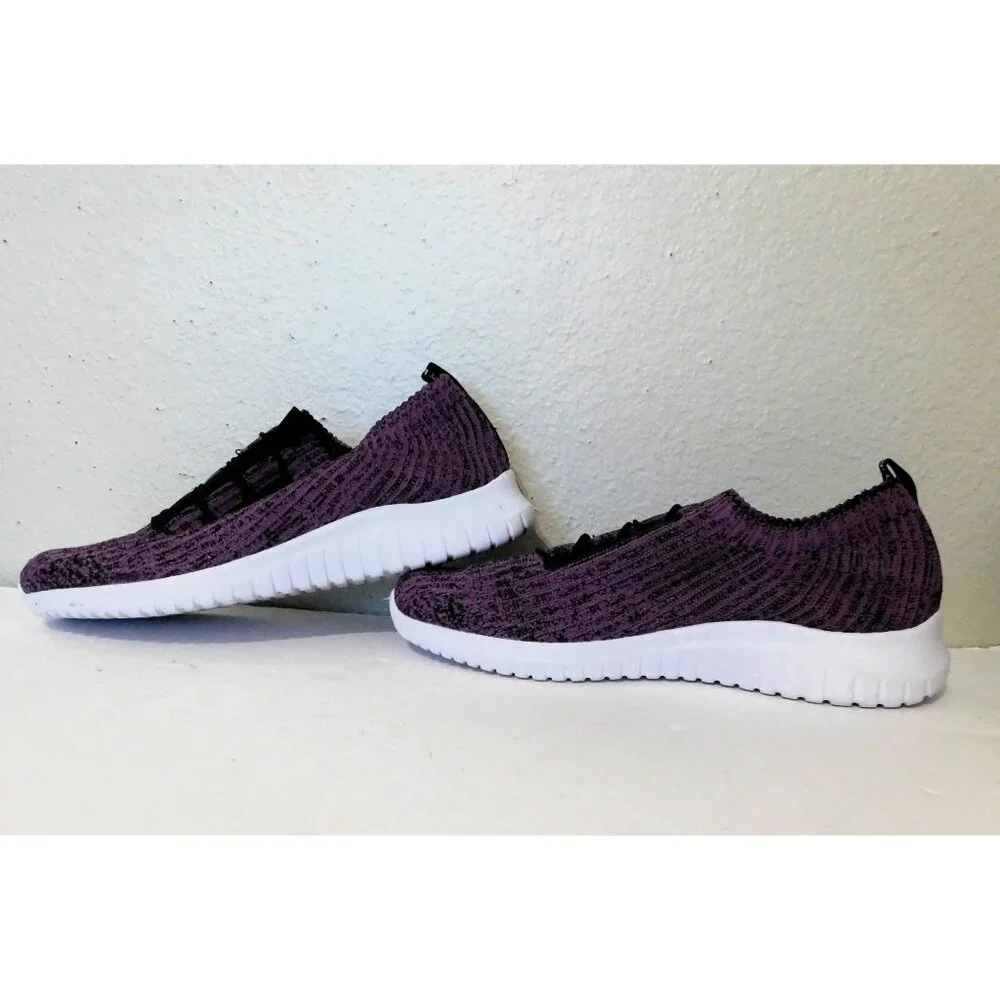 Tiosebon Slip-On Walking Sneakers Size 43 11 Purple Lightweight Stretch Comfort - Picture 7 of 10